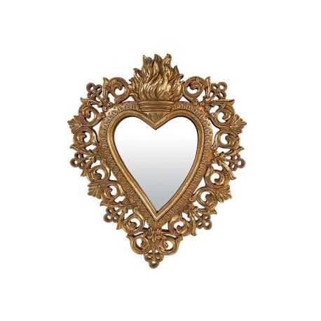 Mirror Ex-voto golden heart