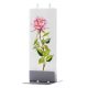Extra-flat decorative candle, Rose model