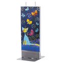 Extra-flat decorative candle model Rosina cat and butterfly