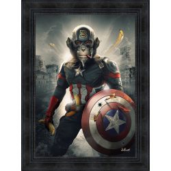 Captain América painting by Sylvain Binet 19x27
