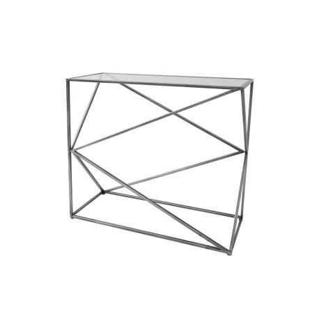 Console design métal croisillon 80 cm