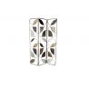 Metal screen with geometric shapes, pop style