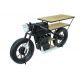 Motorcycle-shaped metal cabinet with 4 wooden shelves