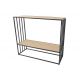 Metal & wood console with two Yoko designer shelves