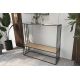Metal & wood console with two Yoko designer shelves