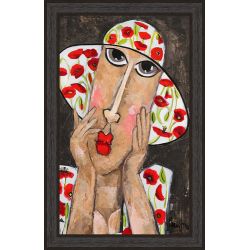 Poppy Girls painting by Martine Gonnin 73 x 103